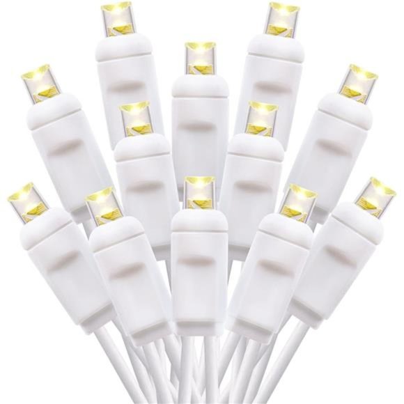 Holiday | Warm White 5ft 100 Count Outdoor Led String Lights Christmas ...